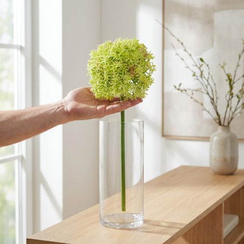 Allium grüne Blüte 18cm Zierlauch künstliche Dekoration flexibel | Floristik21.de