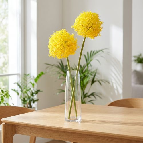 Allium Gelbe Blüte Zierlauch Kunstblume 80cm Sommerdeko 2St | Floristik21.de