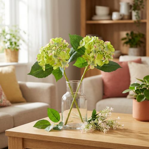 Künstliche Hortensien grün 43cm 2St für Floristen & Blumengeschäfte | Floristik21.de