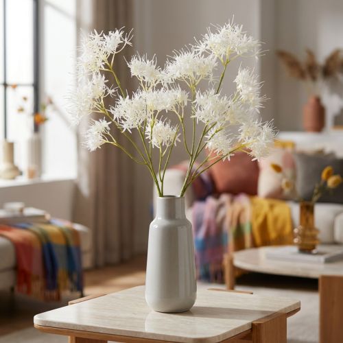 Artikel Künstlicher Deko-Zweig mit weißen Blüten für vielseitige Raumdekoration, 75 cm
