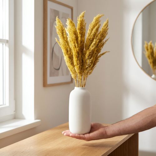 Trockengras Riedgras Gelb Deko 70cm Trockenblumen 10 St | Floristik21.de