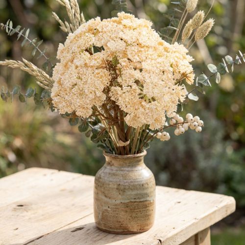 Schafgarbe künstlich creme 30cm 6 Stiele für Dekoration | Floristik21.de