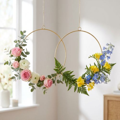 Deko Ring Gold Ø35cm 4St für Hängedeko