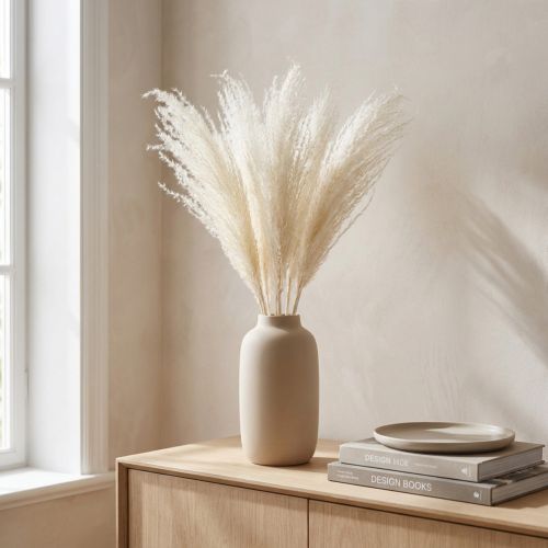 Artikel Trockenblumen Silbergras 70cm Natürliche Dekoration für Innenräume