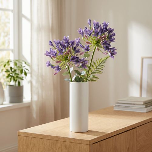 Artikel Agapanthus Schmucklilie Kunstblumen Lila 75cm 2er-Set Dekoration