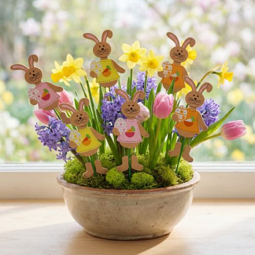 Osterstecker Hasen mit Ei 12cm L29cm 15St | Floristik21.de
