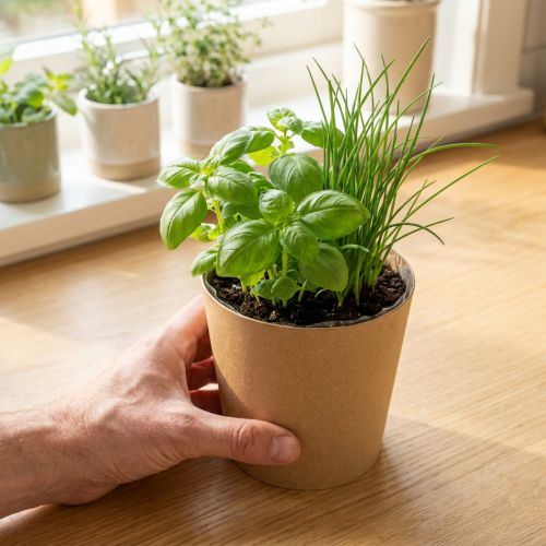 Töpfe zum Beflanzen, Blumentopf, Pflanztopf Natur Ø11cm H10cm 6St | Floristik21.de