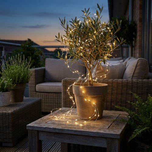 LED Lichterkette Drahtlichterkette Timer wetterfest warmweiß 180cm | Floristik21.de