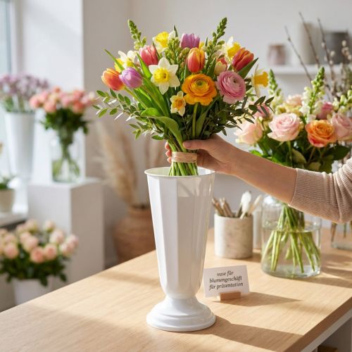 Artikel Einstellvase „Szwed" Weiß Ø13cm