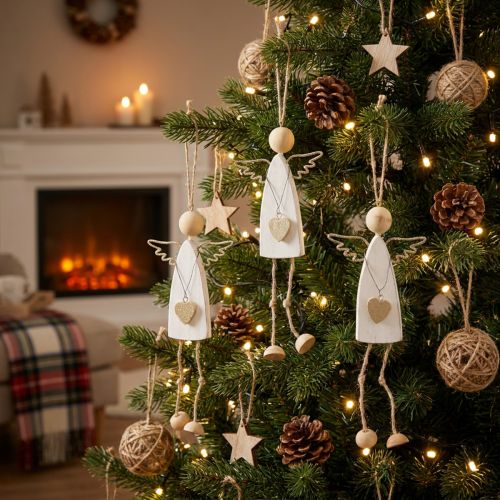 Engel Anhänger Weihnachtsdeko zum Hängen H22cm 3 St | Floristik21.de