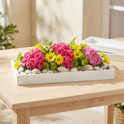 Artikel Deko Tablett Holz Weiß 42×14×3cm 3er Set Dekotablett Shabby Dekoration