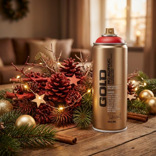 Artikel Lackspray Farbspray Rot Montana Gold Seidenmatt 400ml UV-stabil Innen/Außen