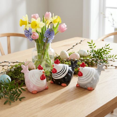 Deko Hühner Osterdeko Figuren Henne 8,5cm 3 St | Floristik21.de