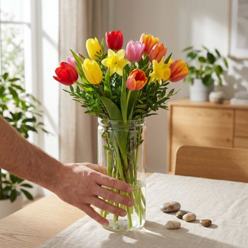 Blumenvase, Glaszylinder, Glasvase rund Ø10cm H27cm | Floristik21.de