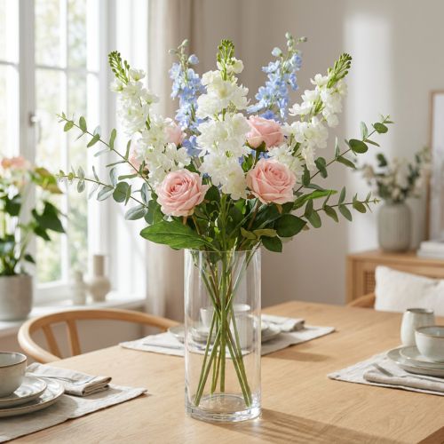 Levkoje Weiß Kunstblume Künstliche Stielblume 78cm | Floristik21.de