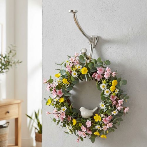 Wandhaken Vintage Look Silbern Metalldeko Haken H22cm | Floristik21.de