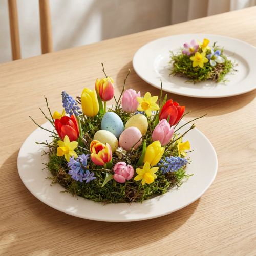 Artikel Teller rund Kunststoff 17 cm apricot 6 Stück Dekoration