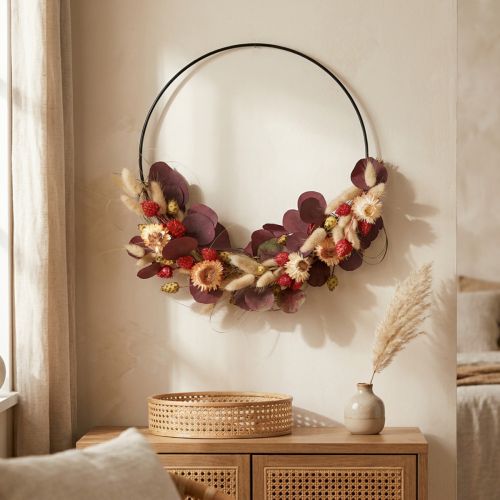 DIY Box Ring Trockenblumen-Kranz Strohblumen Ø30cm - Boho Dekoring selbst gestalten | Floristik21.de