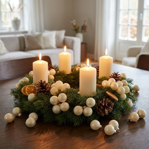 Mini Weihnachtskugeln Creme Mix Matt/Glanz Ø25mm 140St | Floristik21.de