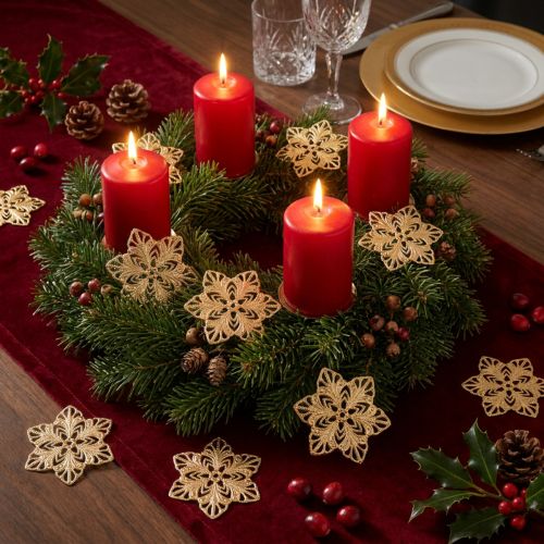 Weihnachtssterne Sterne Weihnachtsdeko Metall Ø6cm 36 St | Floristik21.de