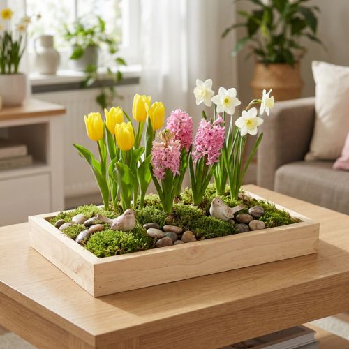 Holztablett Deko Tablett Holz Rechteckig Natur 34×20×3,5cm | Floristik21.de