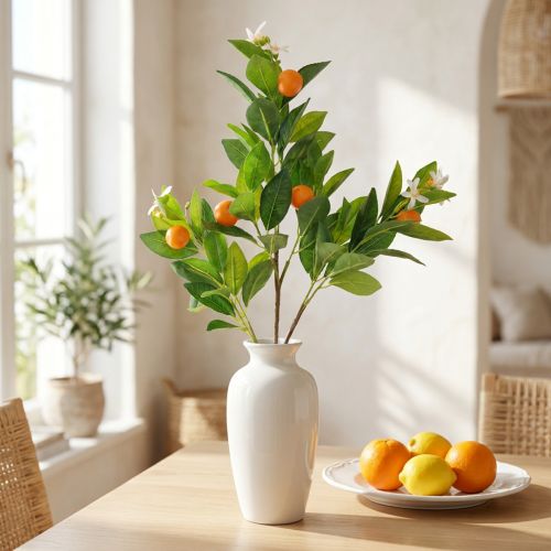Artikel Dekozweig Orangen und Blüten künstlich 78cm mediterran