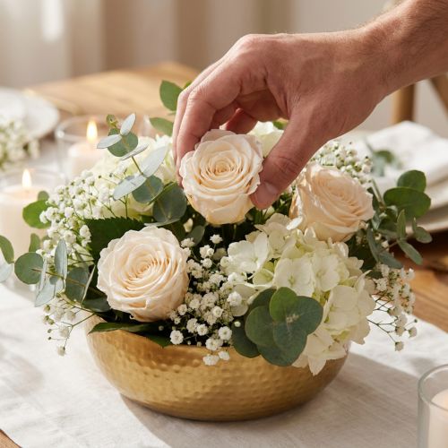 Artikel Konservierte Rosenköpfe Creme 5cm 6 Stück für langlebige Dekorationen und florale Kreationen