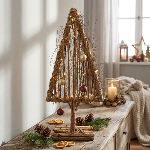 Holz Tannenbaum Deko Holzdeko Äste Reben 27,5x10x60cm | Floristik21.de