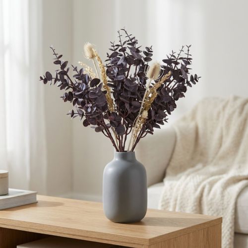 Artikel Künstliche Eukalyptus Zweige Eucalyptus Violett 38cm Deko 3St