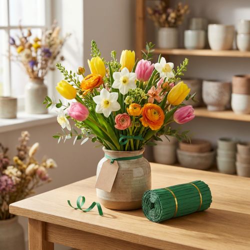 Bindestreifen mini Grün 2er-Draht 15cm 1000 St | Floristik21.de