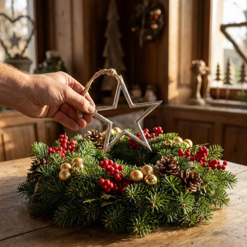 Weihnachtsdeko Stern, Adventsdeko, Stern Anhänger Silbern B15,5cm | Floristik21.de