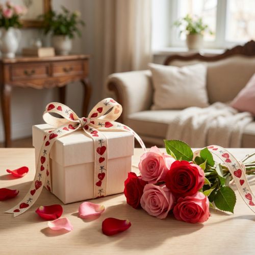 Geschenkband Herzen Deko Baumwollband 15mm 20m | Floristik21.de