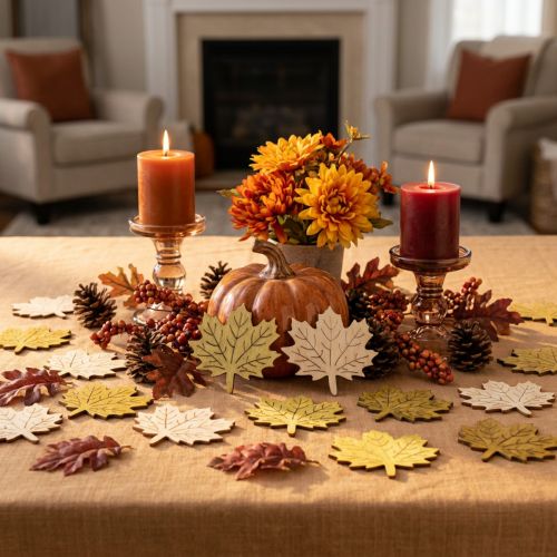 Ahornblätter zum Streuen Herbstfarben sortiert 4cm 72 St | Floristik21.de