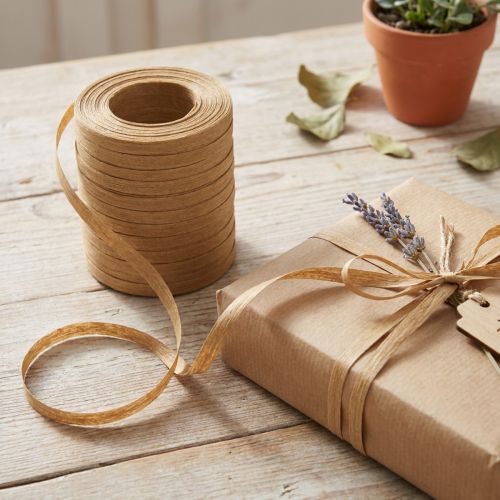 Artikel Geschenkband Kräuselband Papier 10mm x 100cm Braun