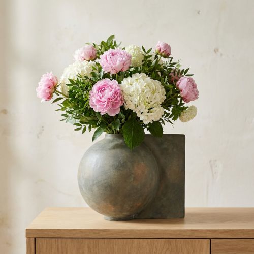Artikel Dekovase Vase Keramik Antik Optik Bronze Grau 30×20×24cm