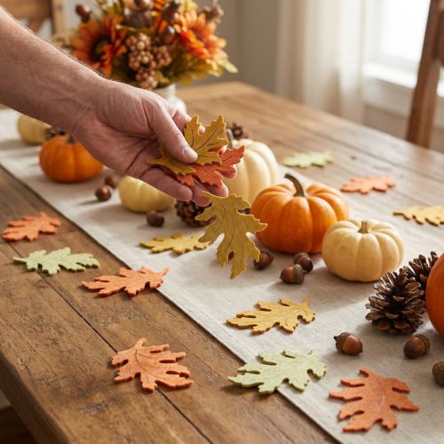 Artikel Tischdeko Herbst Herbstblätter Streudeko Blätter 4cm 72 St