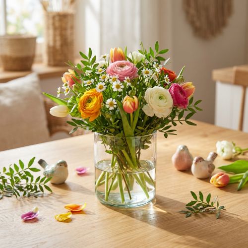 Glasvase Blumenvase Dekovase Farblos Ø9cm H10cm für Floristen | Floristik21.de