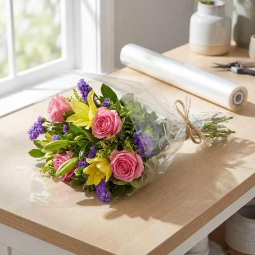 Blumenschmuckfolie Blumenfolie Klar 50cm x 1000m | Floristik21.de