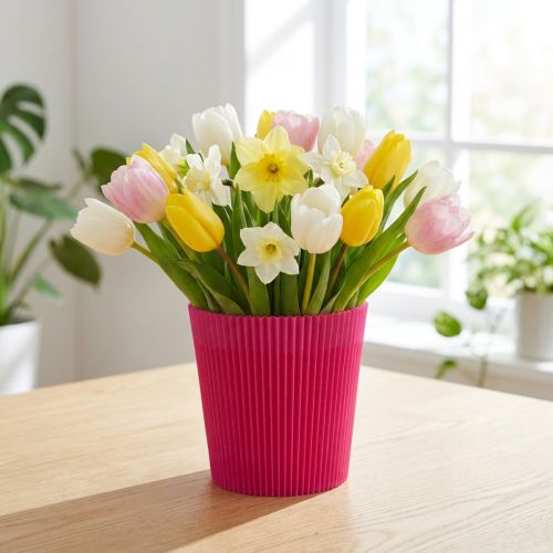 Plisseemanschetten Cerise 12,5cm 100 St. | Floristik21.de