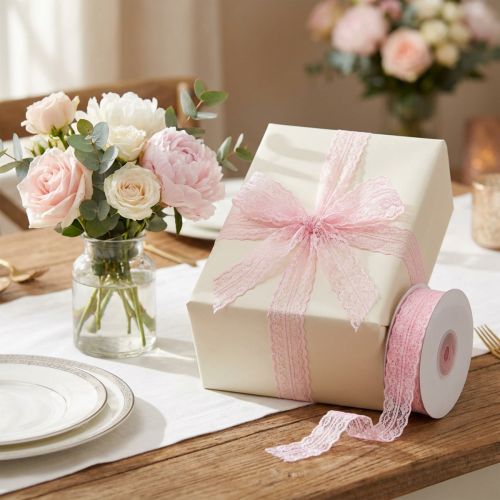 Artikel Spitzenband Rosa 20mm 20m