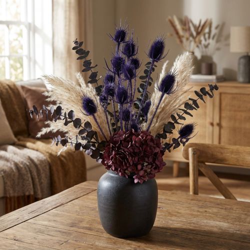 Artikel Trockenblumen Wilde Karde Violett, Deko Kardendisteln ca. 55cm, 10 Stück