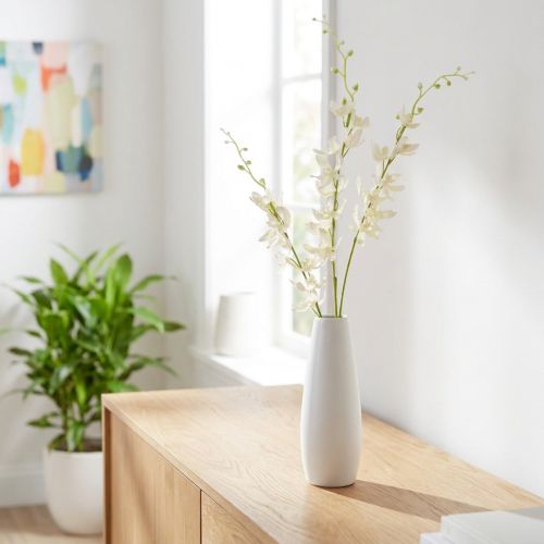 Artikel Künstliche Orchideen Zweig cremeweiße Blüten L90cm 2 St - Dekoration