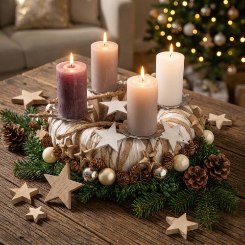 Holzsterne Deko Streudeko Weihnachten Natur 3/5/7cm 29 St | Floristik21.de