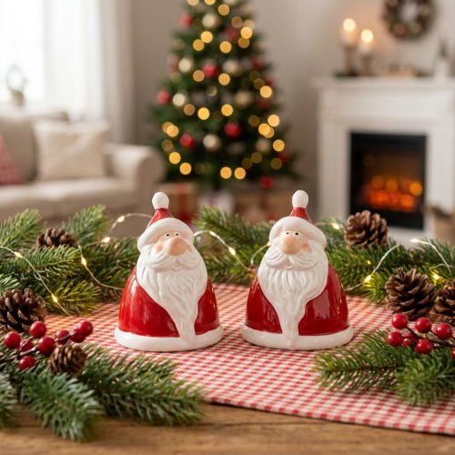 Weihnachtsmann-Figur in Rot 13 cm – Ideale Weihnachtsdekoration für eine festliche Atmosphäre – 2St | Floristik21.de