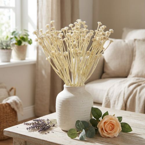 Artikel Künstliches Currykraut Weiß Beige Langlebig Dekorativ L28cm 12 Stück 1 Bund