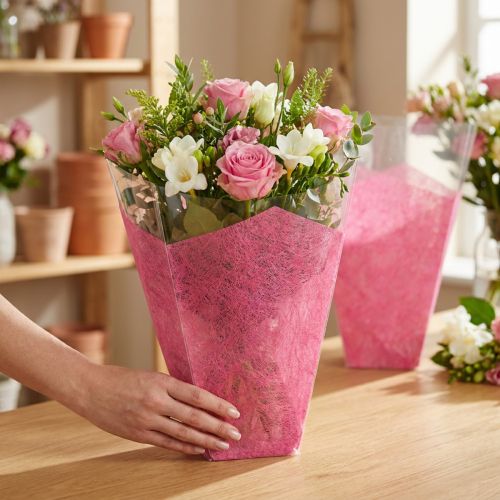 Artikel Blumentüte Pink L40cm B12-30cm 50 St