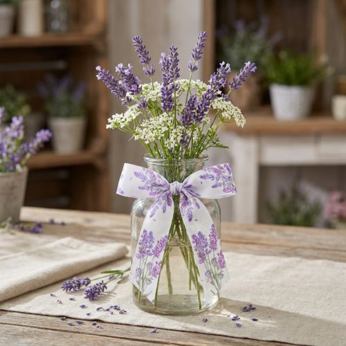Artikel Lavendel Seidenband Dekorativ 40mm x 15m Geschenk Verpackung Tischdeko