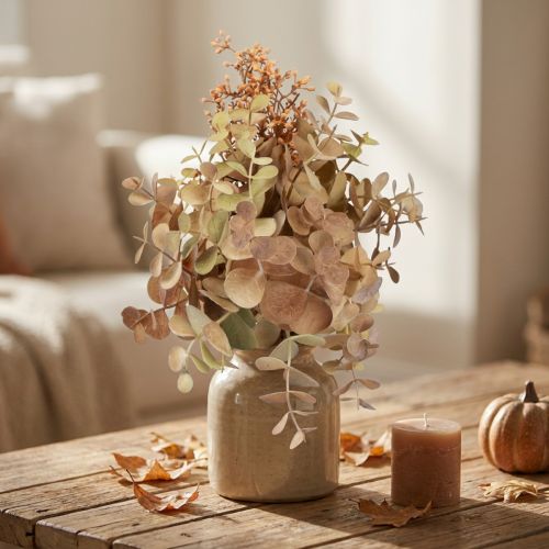 Artikel Kunstblumenstrauß Eukalyptus Deko 30cm mit Knospen