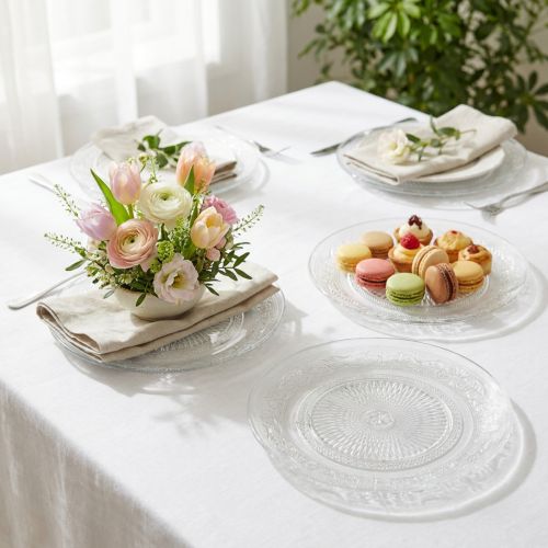 Glasteller Antik Ø25,5cm H2cm 6St | Floristik21.de