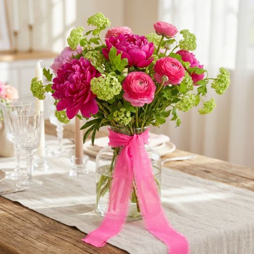 Artikel Chiffonband Pink Neon Deko Geschenkband Hochzeit Fransen 40mm 15m